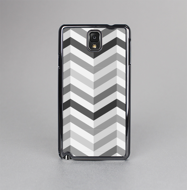 The Grayscale Gradient Chevron Zigzag Pattern Skin-Sert Case for the Samsung Galaxy Note 3