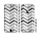 The Grayscale Gradient Chevron Zigzag Pattern Sectioned Skin Series for the Apple iPhone 6s Plus