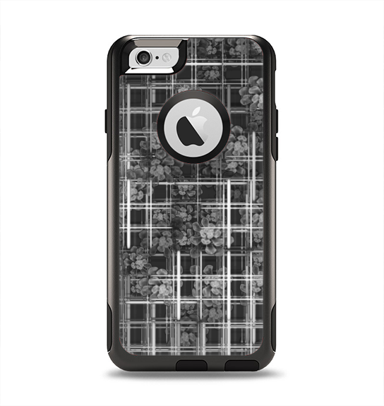 The Grayscale Lattice and Flowers Apple iPhone 6 Otterbox Commuter Case Skin Set