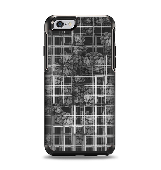 The Grayscale Lattice and Flowers Apple iPhone 6 Otterbox Symmetry Case Skin Set