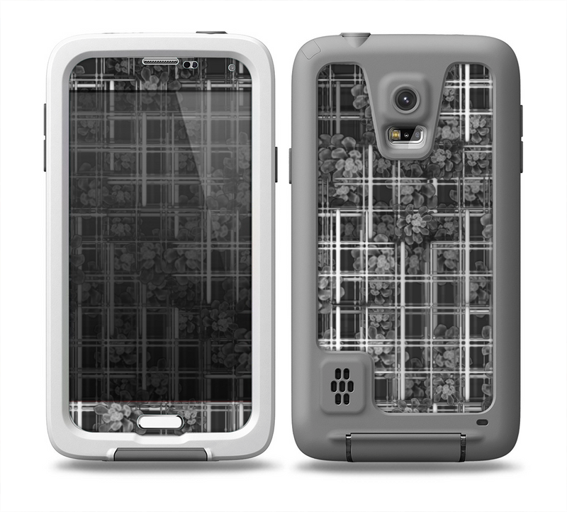 The Grayscale Lattice and Flowers Skin for the Samsung Galaxy S5 frē LifeProof Case