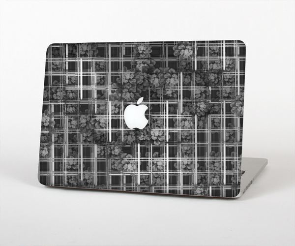 The Grayscale Lattice and Flowers Skin Set for the Apple MacBook Air 13"