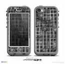 The Grayscale Lattice and Flowers Skin for the iPhone 5c nüüd LifeProof Case