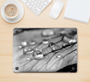 The Grayscale Watered Leaf Skin Kit for the 12" Apple MacBook (A1534)