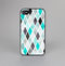 The Graytone Diamond Pattern with Teal Highlights Skin-Sert for the Apple iPhone 4-4s Skin-Sert Case