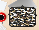 The Green-Tan & White Traditional Camouflage Ink-Fuzed NeoPrene MacBook Laptop Sleeve