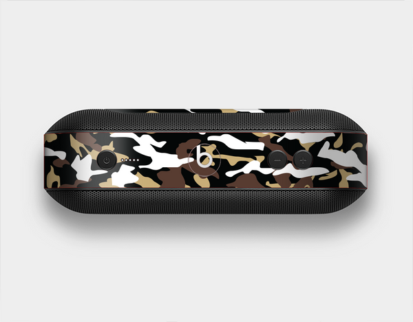 The Green-Tan & White Traditional Camouflage Skin Set for the Beats Pill Plus
