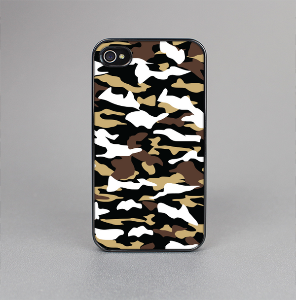 The Green-Tan & White Traditional Camouflage Skin-Sert for the Apple iPhone 4-4s Skin-Sert Case