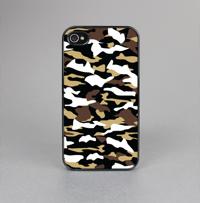 The Green-Tan & White Traditional Camouflage Skin-Sert for the Apple iPhone 4-4s Skin-Sert Case