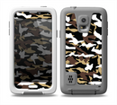 The Green-Tan & White Traditional Camouflage Skin for the Samsung Galaxy S5 frē LifeProof Case