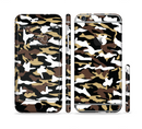The Green-Tan & White Traditional Camouflage Sectioned Skin Series for the Apple iPhone 6s Plus
