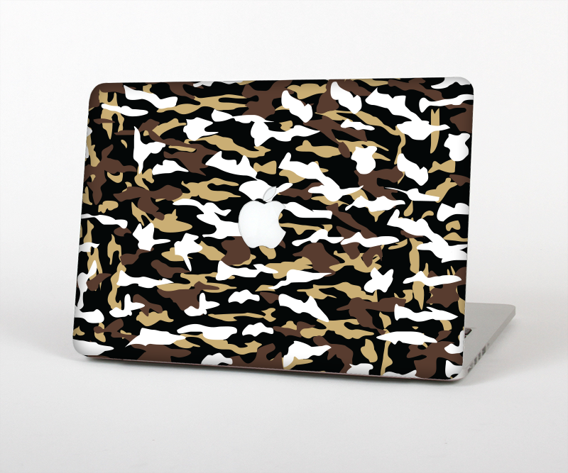 The Green-Tan & White Traditional Camouflage Skin Set for the Apple MacBook Pro 15" with Retina Display