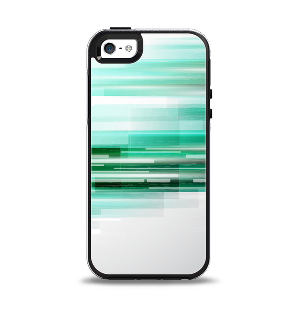 The Green Abstract Vector HD Lines Apple iPhone 5-5s Otterbox Symmetry Case Skin Set