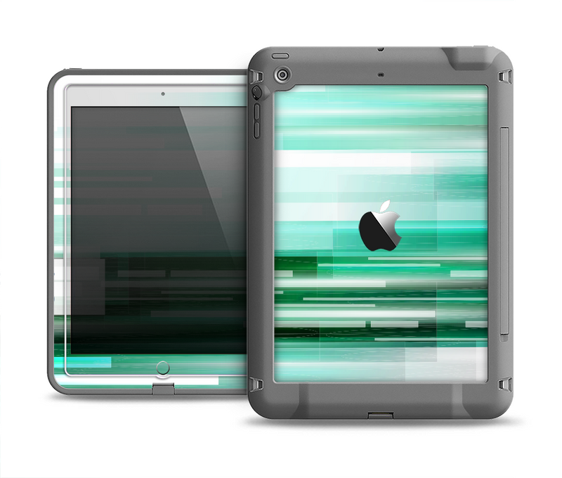The Green Abstract Vector HD Lines Apple iPad Air LifeProof Fre Case Skin Set
