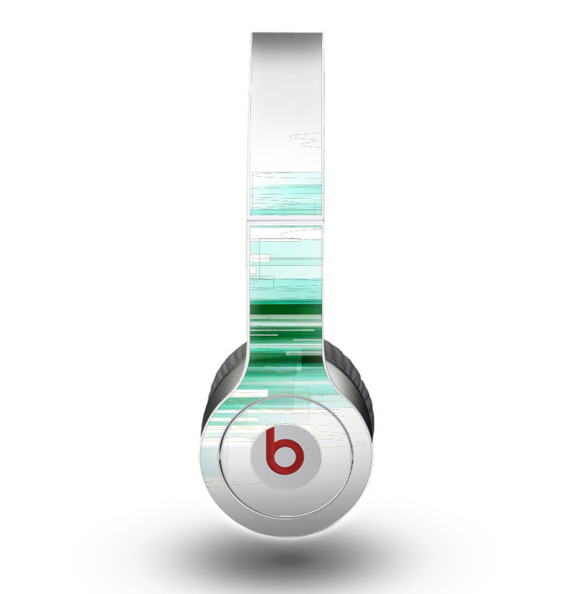 The Green Abstract Vector HD Lines Skin for the Beats by Dre Original Solo-Solo HD Headphones