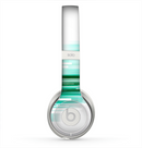 The Green Abstract Vector HD Lines Skin for the Beats by Dre Solo 2 Headphones