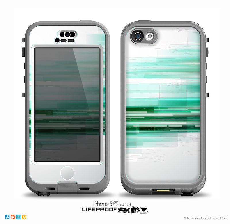 The Green Abstract Vector HD Lines Skin for the iPhone 5c nüüd LifeProof Case