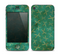 The Green And Gold Vintage Scissors Skin for the Apple iPhone 4-4s