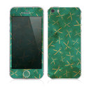 The Green And Gold Vintage Scissors Skin for the Apple iPhone 5s