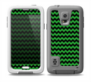 The Green & Black Chevron Pattern Skin for the Samsung Galaxy S5 frē LifeProof Case