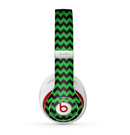 The Green & Black Chevron Pattern Skin for the Beats by Dre Studio (2013+ Version) Headphones