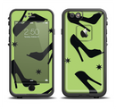 The Green & Black High-Heel Pattern V12 Apple iPhone 6/6s LifeProof Fre Case Skin Set