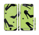 The Green & Black High-Heel Pattern V12 Sectioned Skin Series for the Apple iPhone 6s Plus