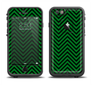 The Green & Black Sharp Chevron Pattern Apple iPhone 6/6s LifeProof Fre Case Skin Set