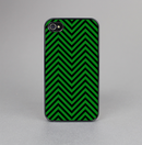 The Green & Black Sharp Chevron Pattern Skin-Sert for the Apple iPhone 4-4s Skin-Sert Case