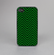 The Green & Black Sharp Chevron Pattern Skin-Sert for the Apple iPhone 4-4s Skin-Sert Case