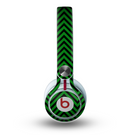 The Green & Black Sharp Chevron Pattern Skin for the Beats by Dre Mixr Headphones