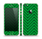 The Green & Black Sketch Chevron Skin Set for the Apple iPhone 5s