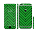 The Green & Black Sketch Chevron Sectioned Skin Series for the Apple iPhone 6s Plus