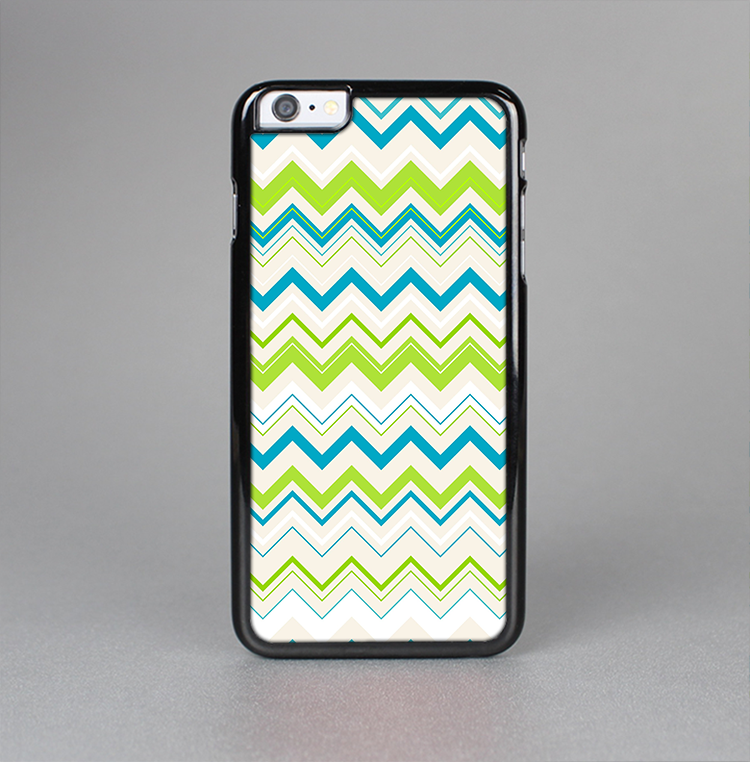The Green & Blue Leveled Chevron Pattern Skin-Sert for the Apple iPhone 6 Skin-Sert Case