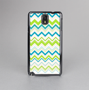 The Green & Blue Leveled Chevron Pattern Skin-Sert Case for the Samsung Galaxy Note 3