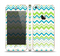 The Green & Blue Leveled Chevron Pattern Skin Set for the Apple iPhone 5s