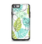 The Green & Blue Subtle Seamless Leaves Apple iPhone 6 Otterbox Symmetry Case Skin Set