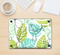 The Green & Blue Subtle Seamless Leaves Skin Kit for the 12" Apple MacBook (A1534)