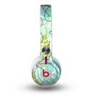 The Green & Blue Subtle Seamless Leaves Skin for the Beats by Dre Mixr Headphones