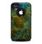 The Green, Blue and Brown Water Texture Skin for the iPhone 4-4s OtterBox Commuter Case