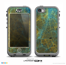 The Green, Blue and Brown Water Texture Skin for the iPhone 5c nüüd LifeProof Case