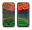 The Green, Blue and Red Painted Oil Waves Apple iPhone 6/6s LifeProof Fre Case Skin Set