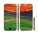 The Green, Blue and Red Painted Oil Waves Sectioned Skin Series for the Apple iPhone 6s Plus