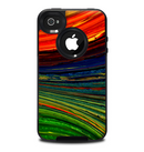 The Green, Blue and Red Painted Oil Waves Skin for the iPhone 4-4s OtterBox Commuter Case