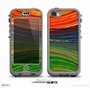 The Green, Blue and Red Painted Oil Waves Skin for the iPhone 5c nüüd LifeProof Case