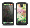 The Green Bright Watercolor Floral Samsung Galaxy S4 LifeProof Nuud Case Skin Set