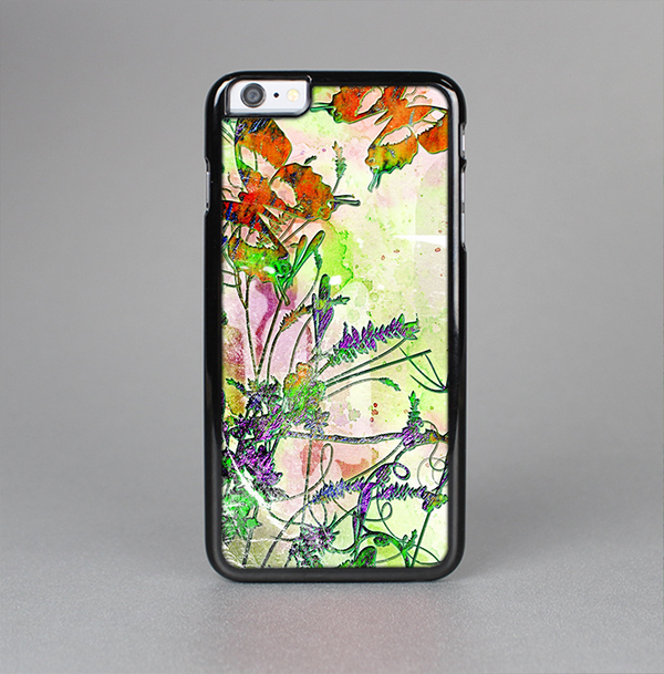 The Green Bright Watercolor Floral Skin-Sert Case for the Apple iPhone 6 Plus