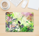 The Green Bright Watercolor Floral Skin Kit for the 12" Apple MacBook (A1534)