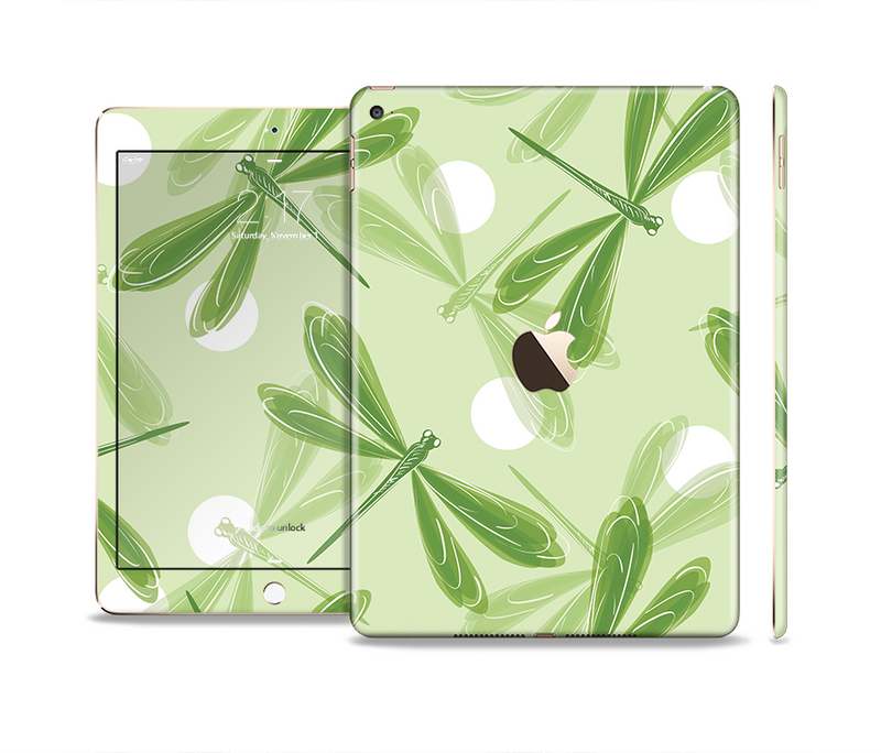 The Green DragonFly Skin Set for the Apple iPad Air 2