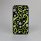 The Green Floral Swirls on Black Skin-Sert for the Apple iPhone 4-4s Skin-Sert Case